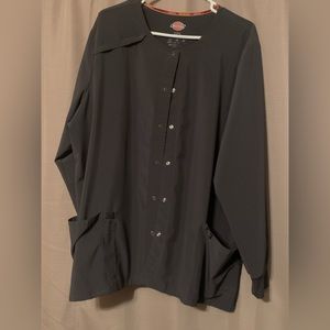 Dickies Scrub Jacket- Buttoned front. EDS Essentials. Gray. Used. Size: 3XL